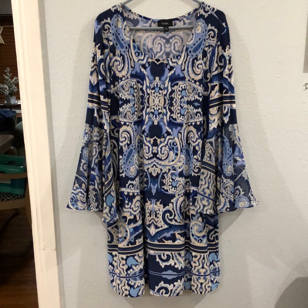 Beautiful evening dress, blue colors, XL